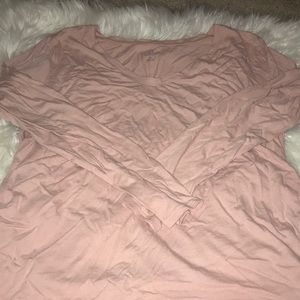 Blush maternity tee shirt.